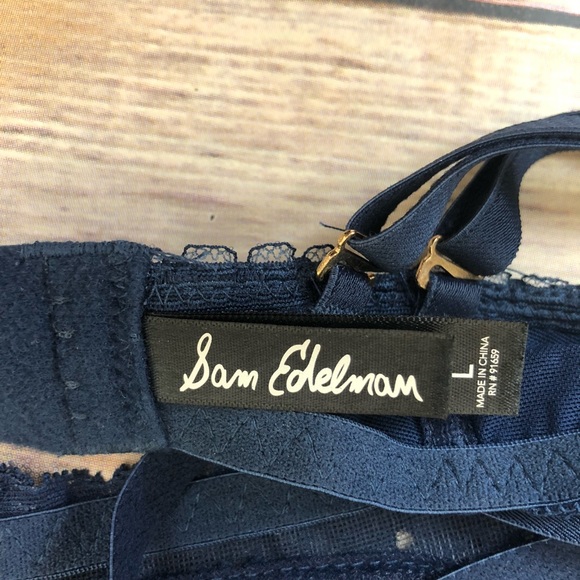 Sam Edelman Double Strap Lace Bralette, Size L - Picture 7 of 7